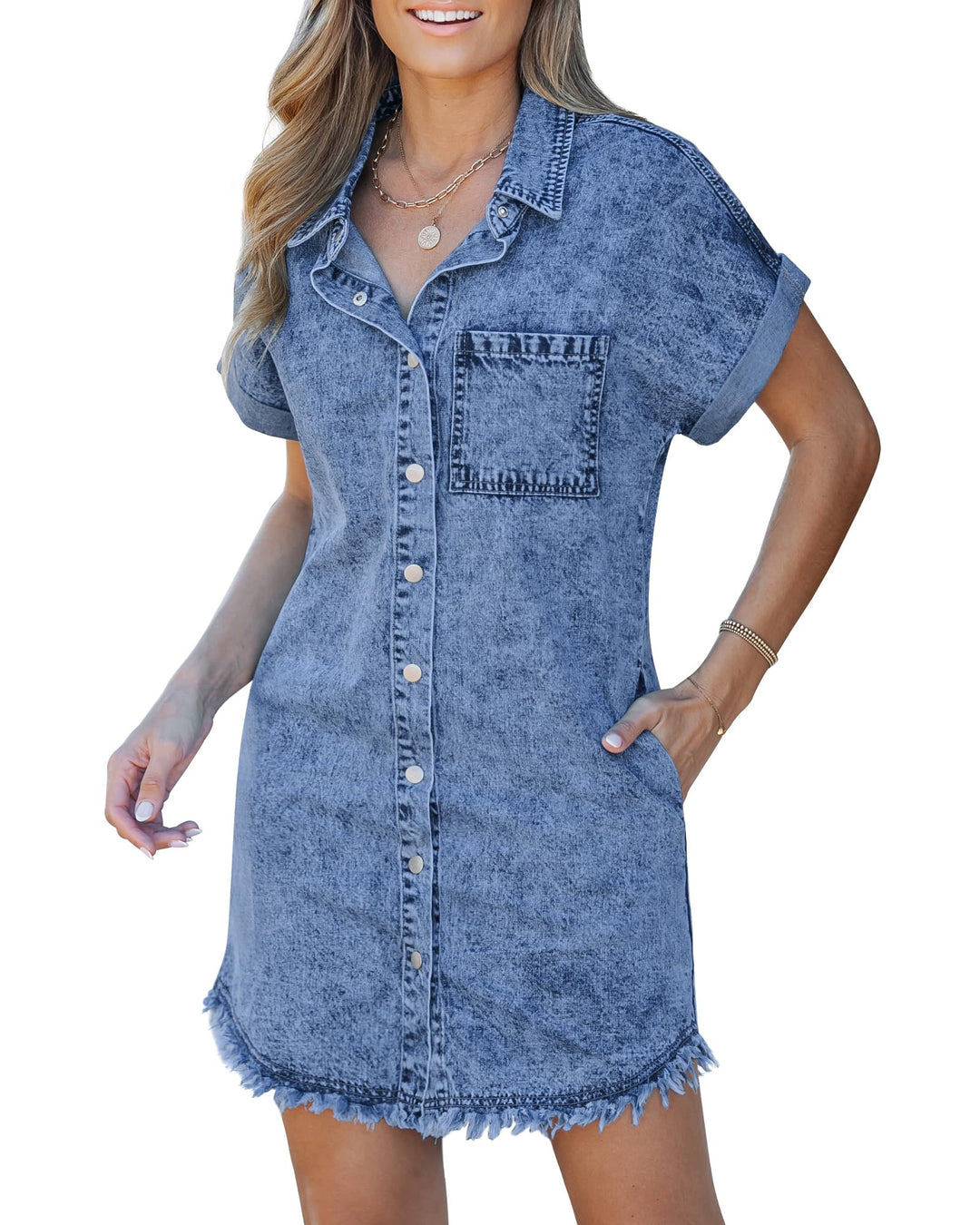 Kaelia | Denim Skjortklänning