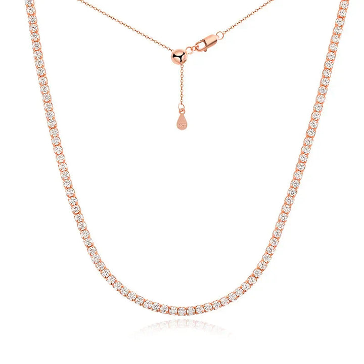Exklusivt Moissanite Tennis Halsband i Guld