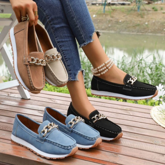 Elle | Ortopediska Diamantspännen Loafers