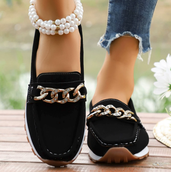 Elle | Ortopediska Diamantspännen Loafers
