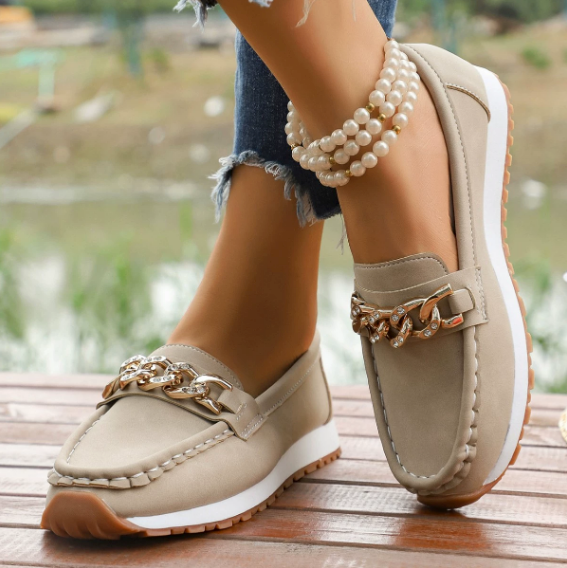 Elle | Ortopediska Diamantspännen Loafers
