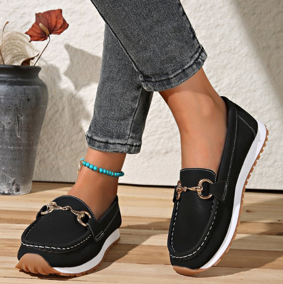 Elodie | Platta Spänne Loafers