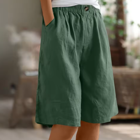 Femke | Avslappnade linnen bermudashorts