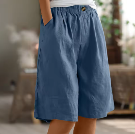 Femke | Avslappnade linnen bermudashorts