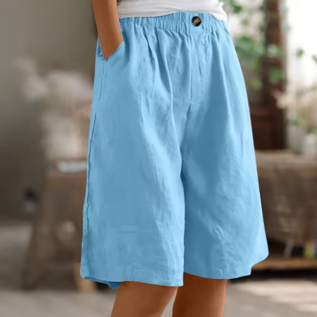 Femke | Avslappnade linnen bermudashorts