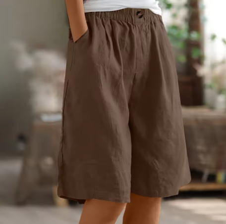 Femke | Avslappnade linnen bermudashorts