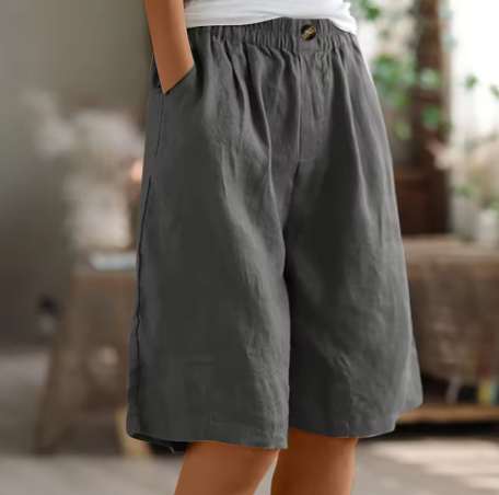 Femke | Avslappnade linnen bermudashorts