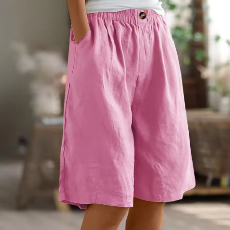 Femke | Avslappnade linnen bermudashorts