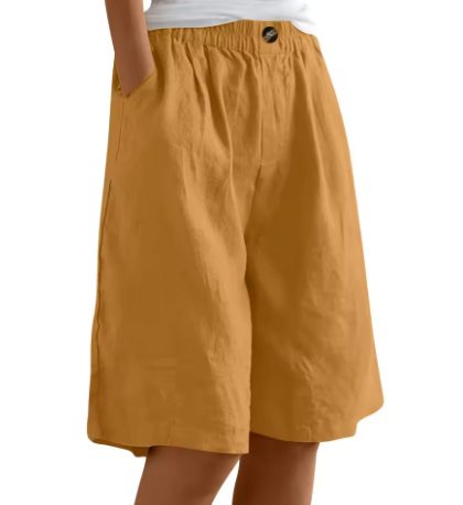 Femke | Avslappnade linnen bermudashorts
