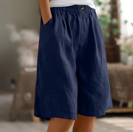 Femke | Avslappnade linnen bermudashorts