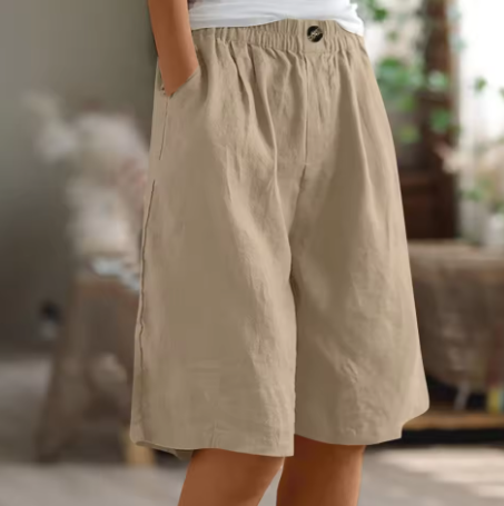 Femke | Avslappnade linnen bermudashorts