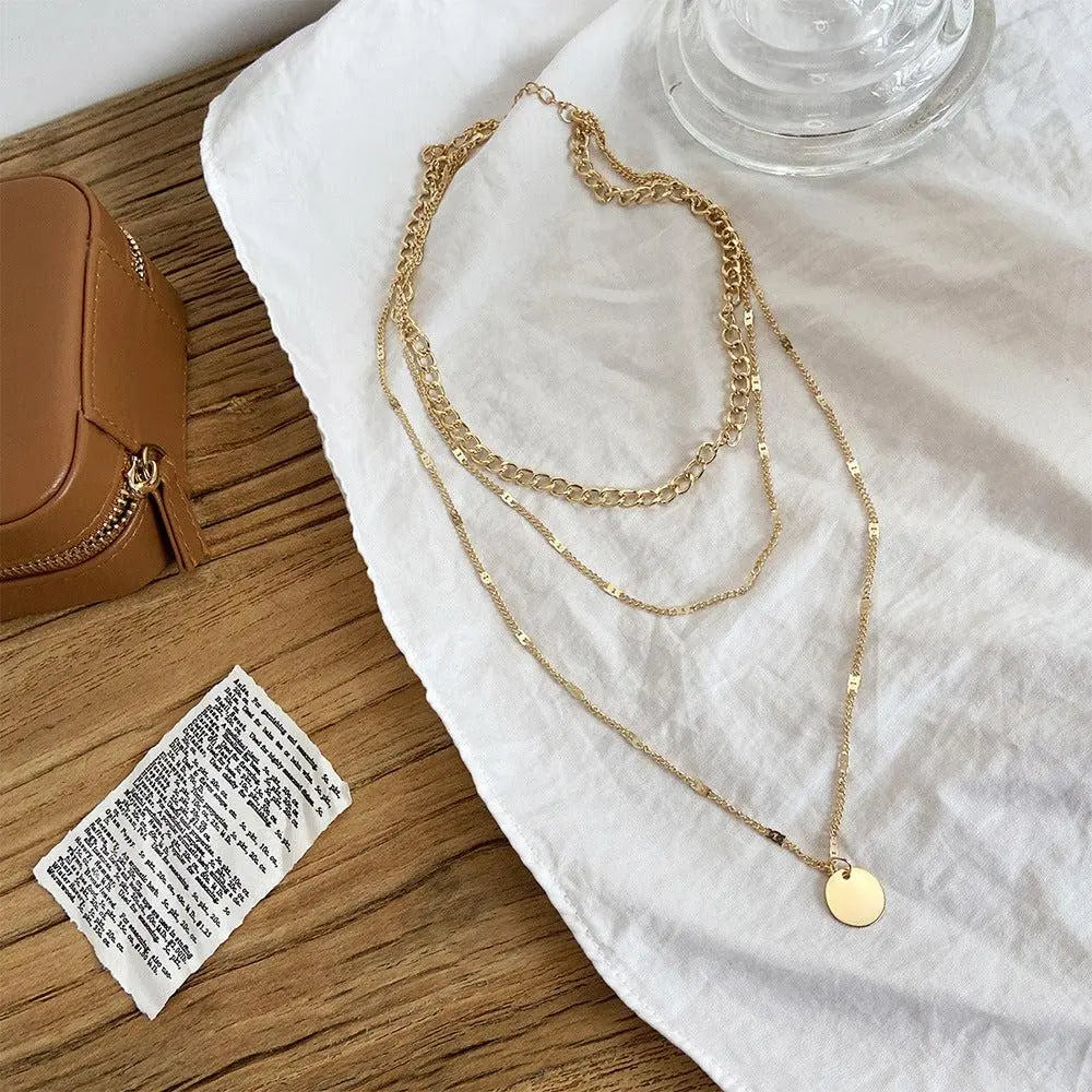 Elegant Halsband i Guld- och Silverplätering