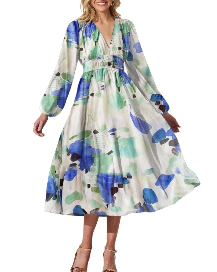 Celine | Kvinnoklänning med Blommönster