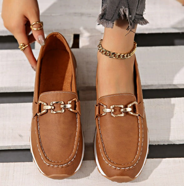 Ella | Ortopediska Platta Spänne Loafers