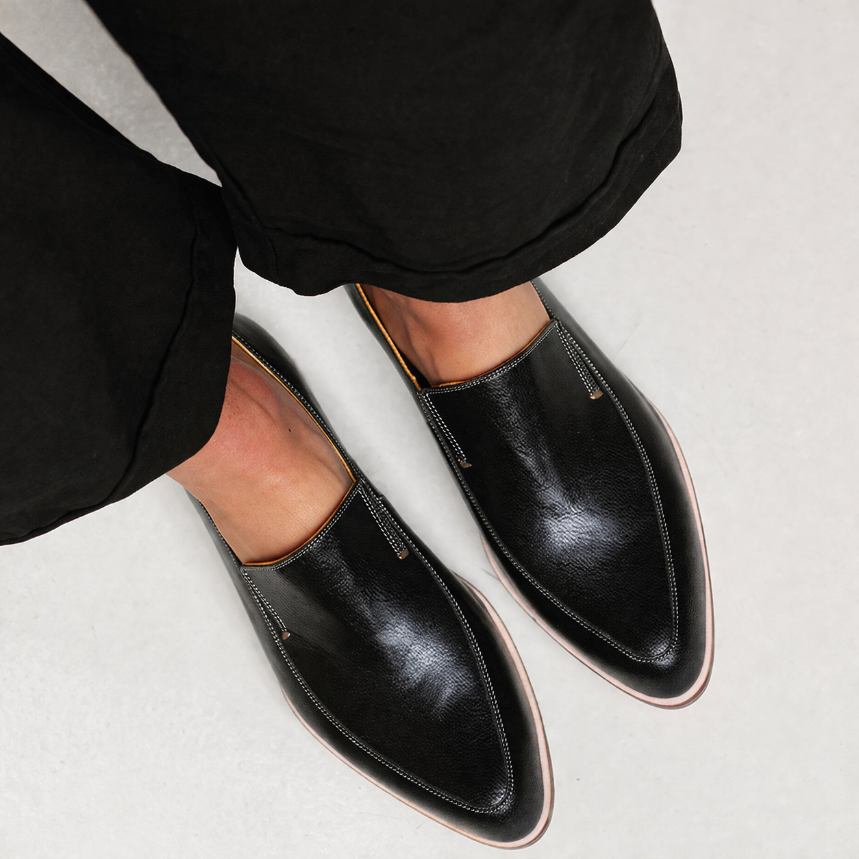 Zofia | Mockasin patchwork svart