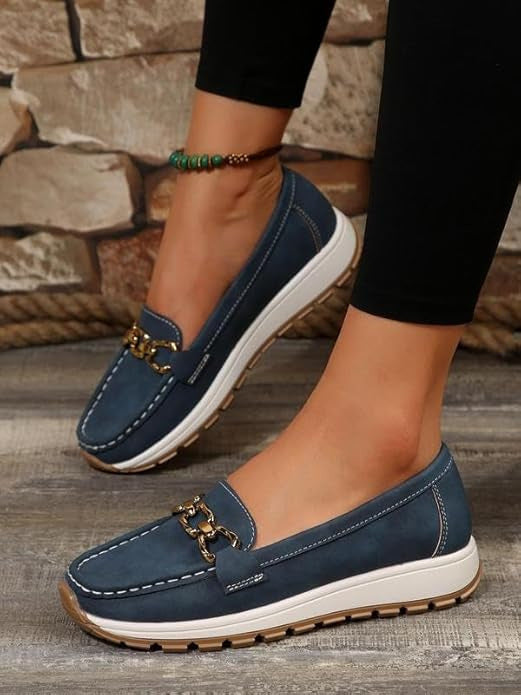 Ella | Ortopediska Platta Spänne Loafers