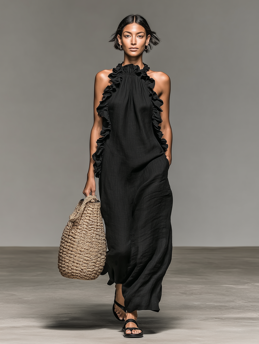 Gladys | Maxi Klänning med fickor