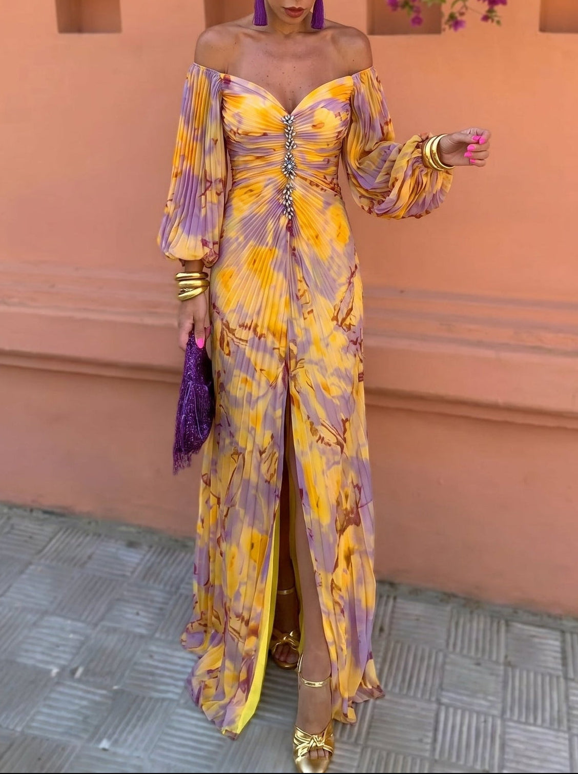 Georgette | FLORAL MAXIKLÄNNING