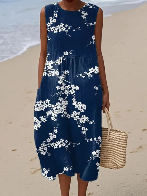 Tess | Elegant midiklänning med blommönster