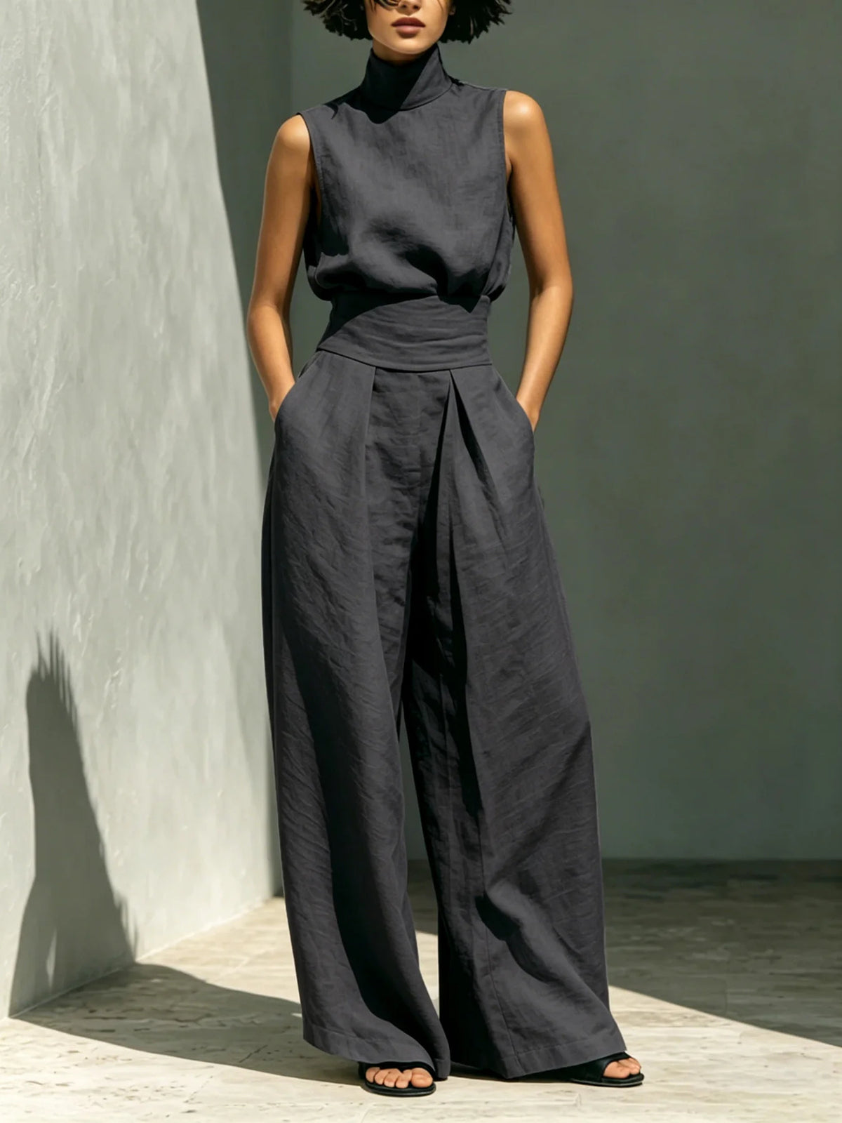 Julia | Komplett set med topp & vida byxor