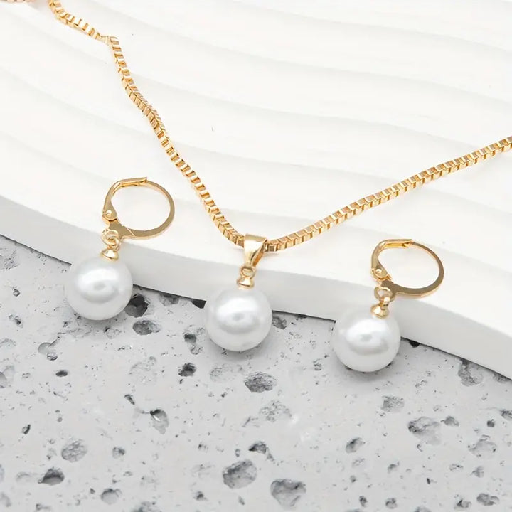 Elegant Graciös Pärlhalsband Set