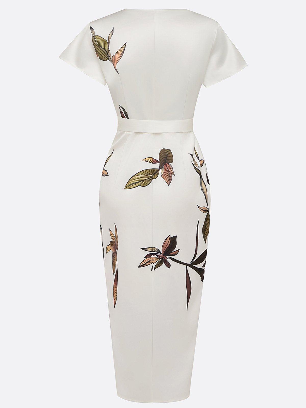 Amelia | Elegant Blommig Wrap Klänning