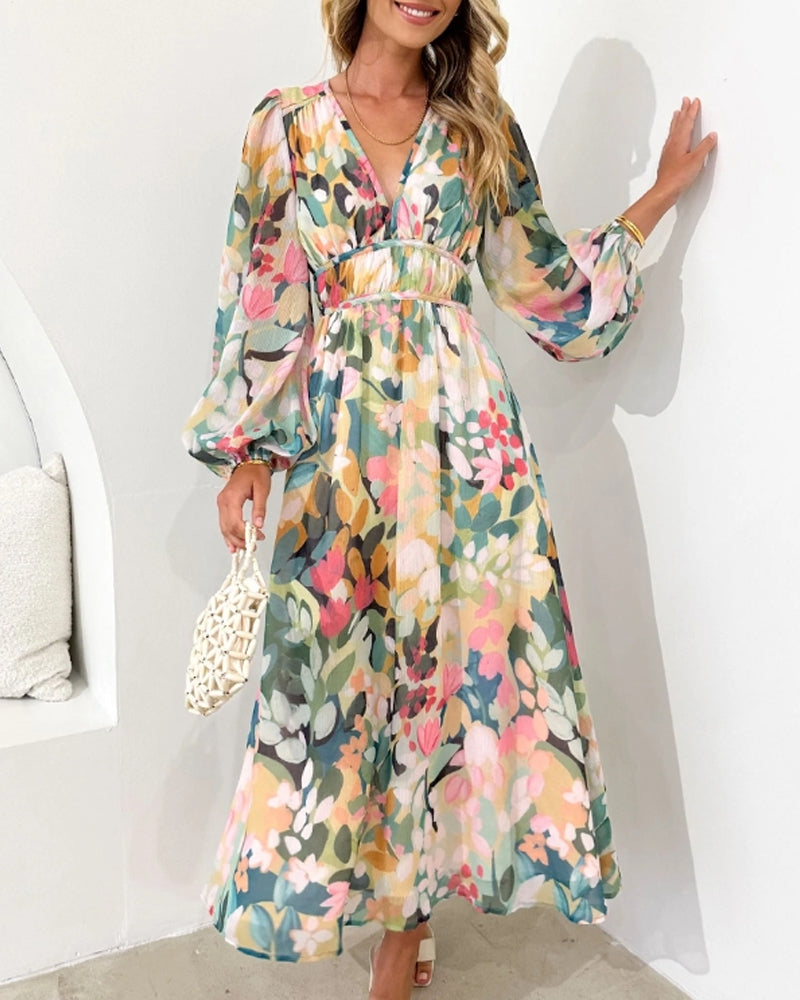 Celine | Klänning med Blommönster
