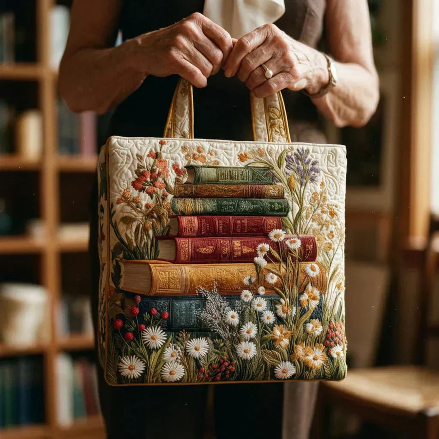 Sofia | Quiltad Tote-väska - Blommönster