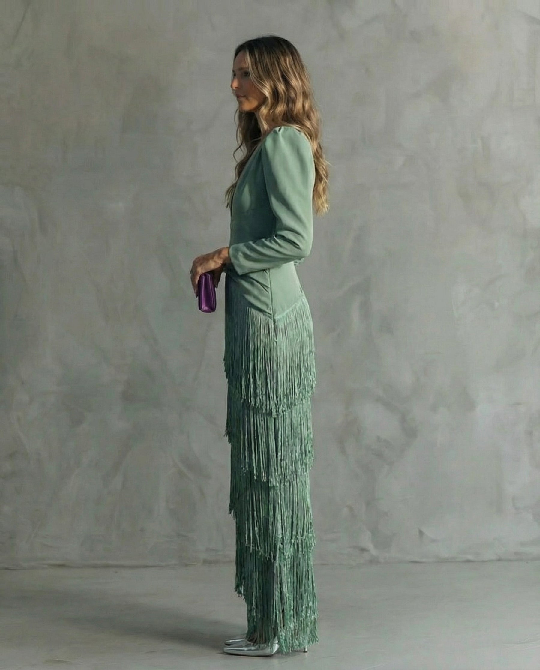 Chiara | Elegant Klänning med Fransar