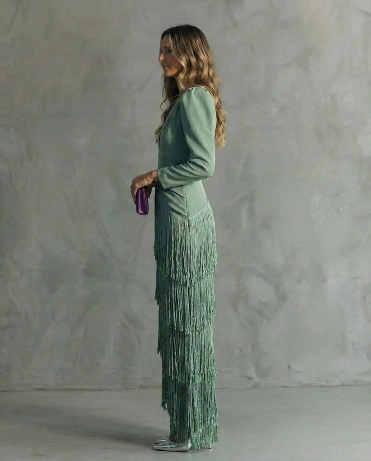 Chiara | Elegant Klänning med Fransar