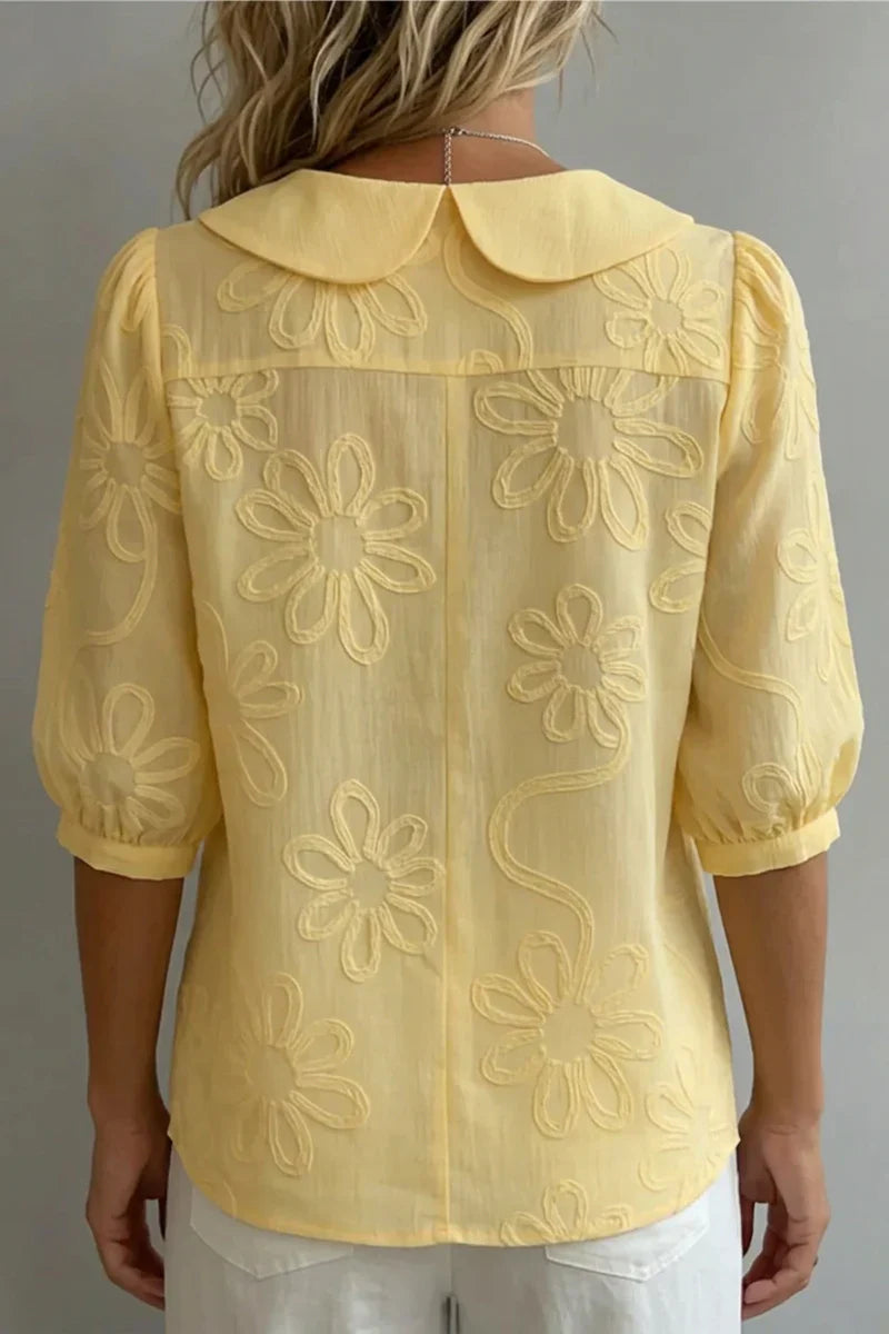 Ninni | Blus Med Blommönster