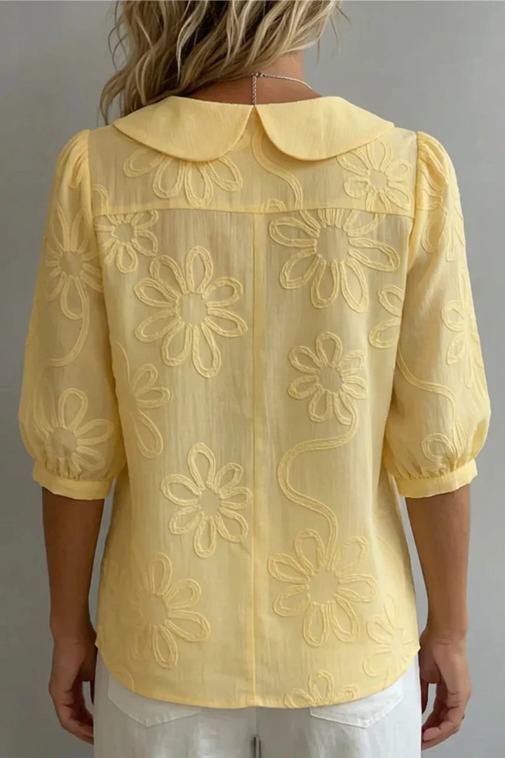 Ninni | Blus Med Blommönster