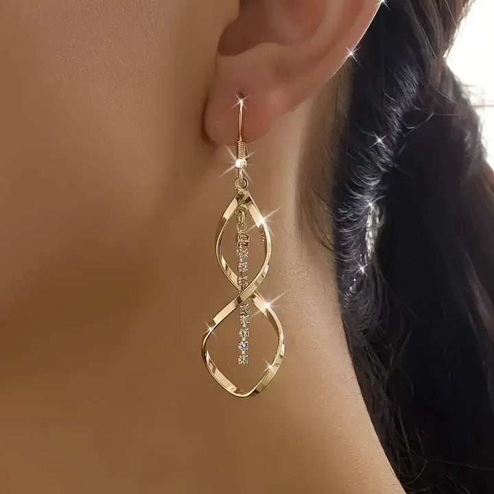 Sunbeam Spiralörhängen | Guld