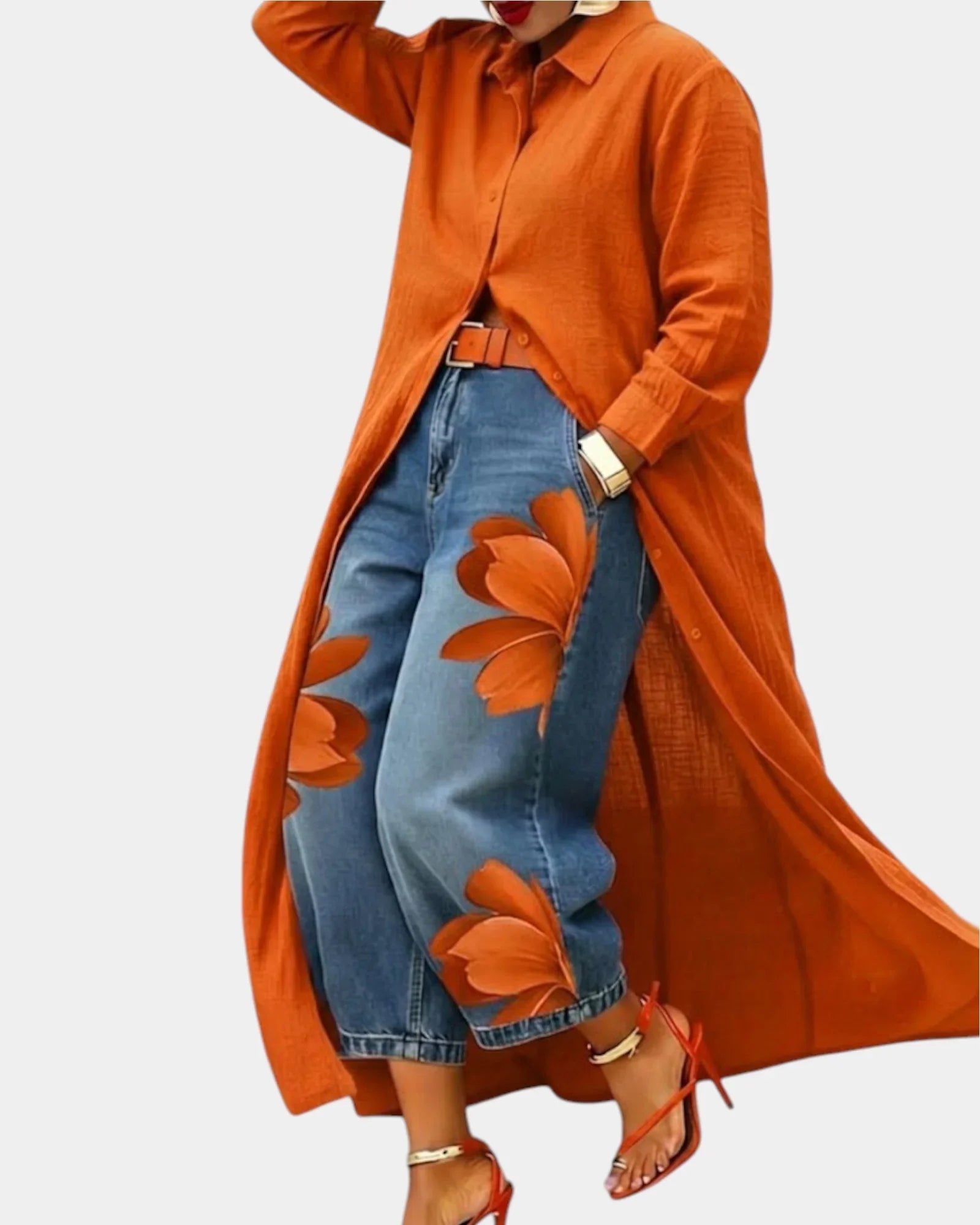 Clarissa | Set med klänning och vida jeans