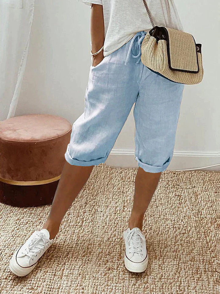 Lillemor | Bomull linné Damer Shorts