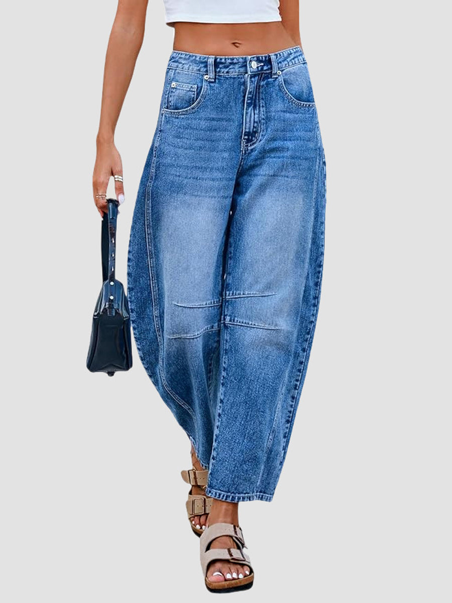 Linda | Utsvängda Avslappnade Jeans