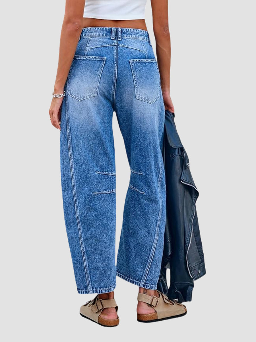 Linda | Utsvängda Avslappnade Jeans