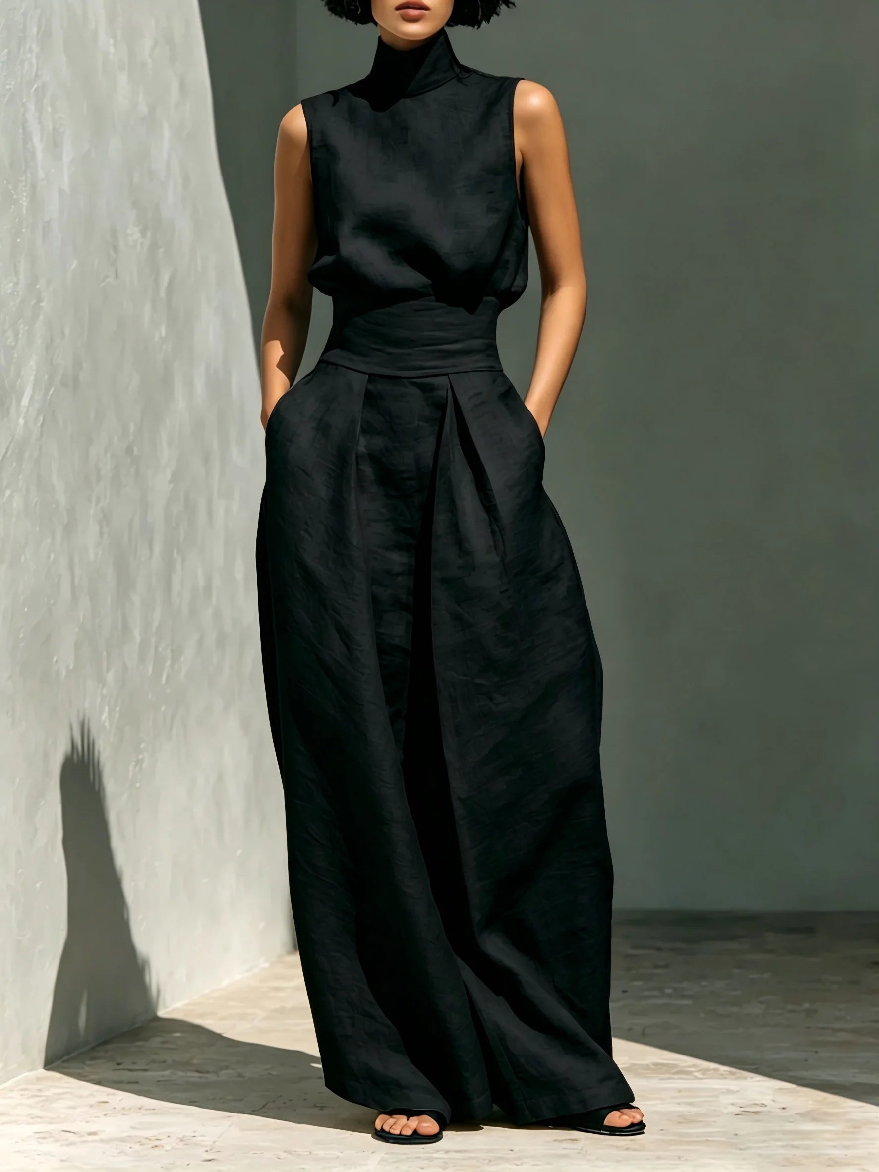 Julia | Komplett set med topp & vida byxor